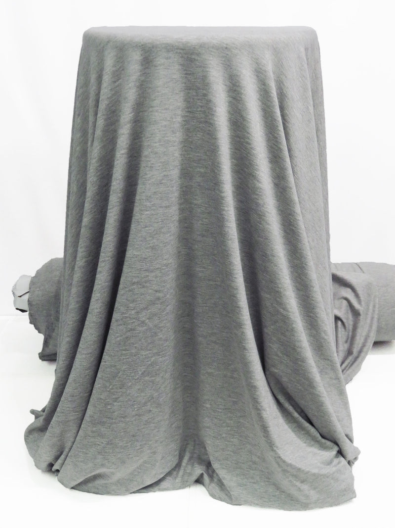 Heathered Cloud Gray Rayon/Lycra Jersey Knit 54W