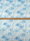 White/Pale Cerulean/Pastel Blue/Multi Polyester/Lycra Floral Print DTY Knit - NY Designer - 60W