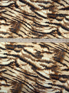 Wheat/Dark Brown/Black/Multi Polyester/Lycra Abstract Animal Print DTY Knit - NY Designer - 62W