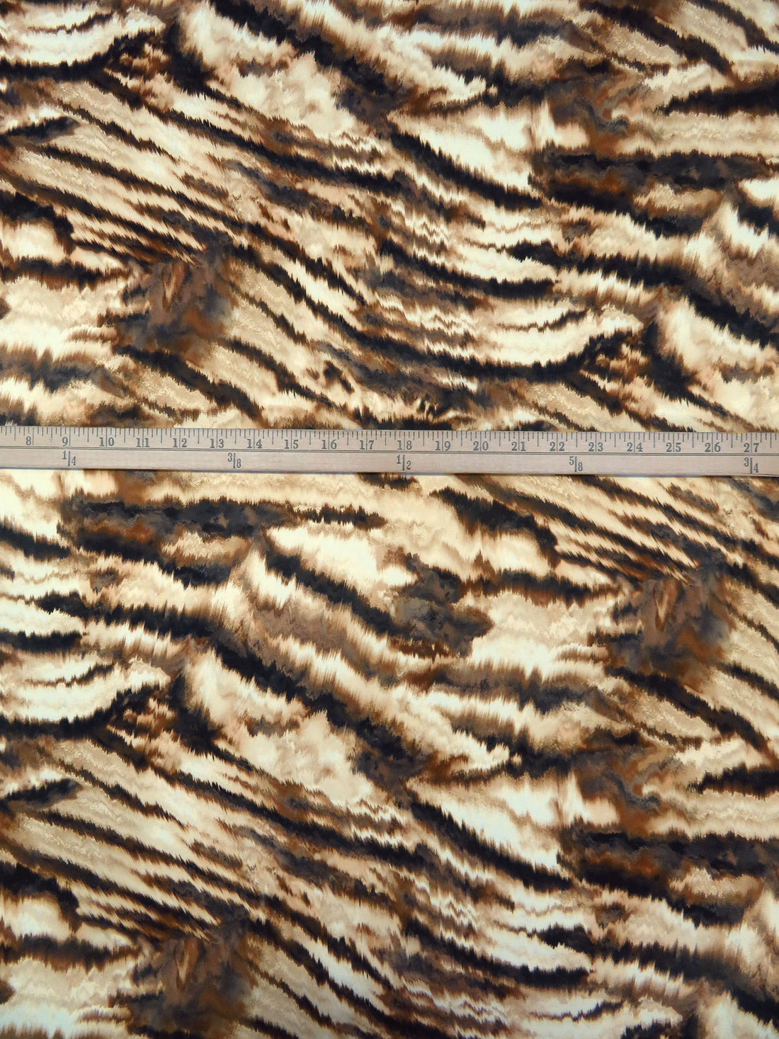 Wheat/Dark Brown/Black/Multi Polyester/Lycra Abstract Animal Print DTY Knit - NY Designer - 62W