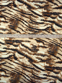 Wheat/Dark Brown/Black/Multi Polyester/Lycra Abstract Animal Print DTY Knit - NY Designer - 62W
