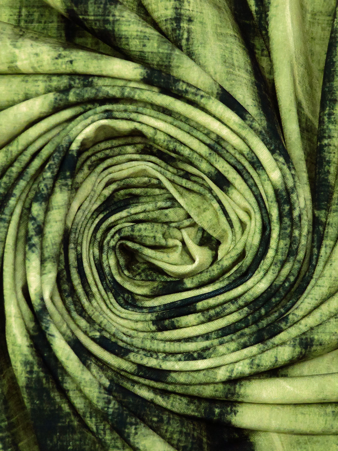 Dark Green/Pomelo/Black/Multi Polyester/Lycra Abstract Vertical Stripe Print ITY Knit - NY Designer - 58W
