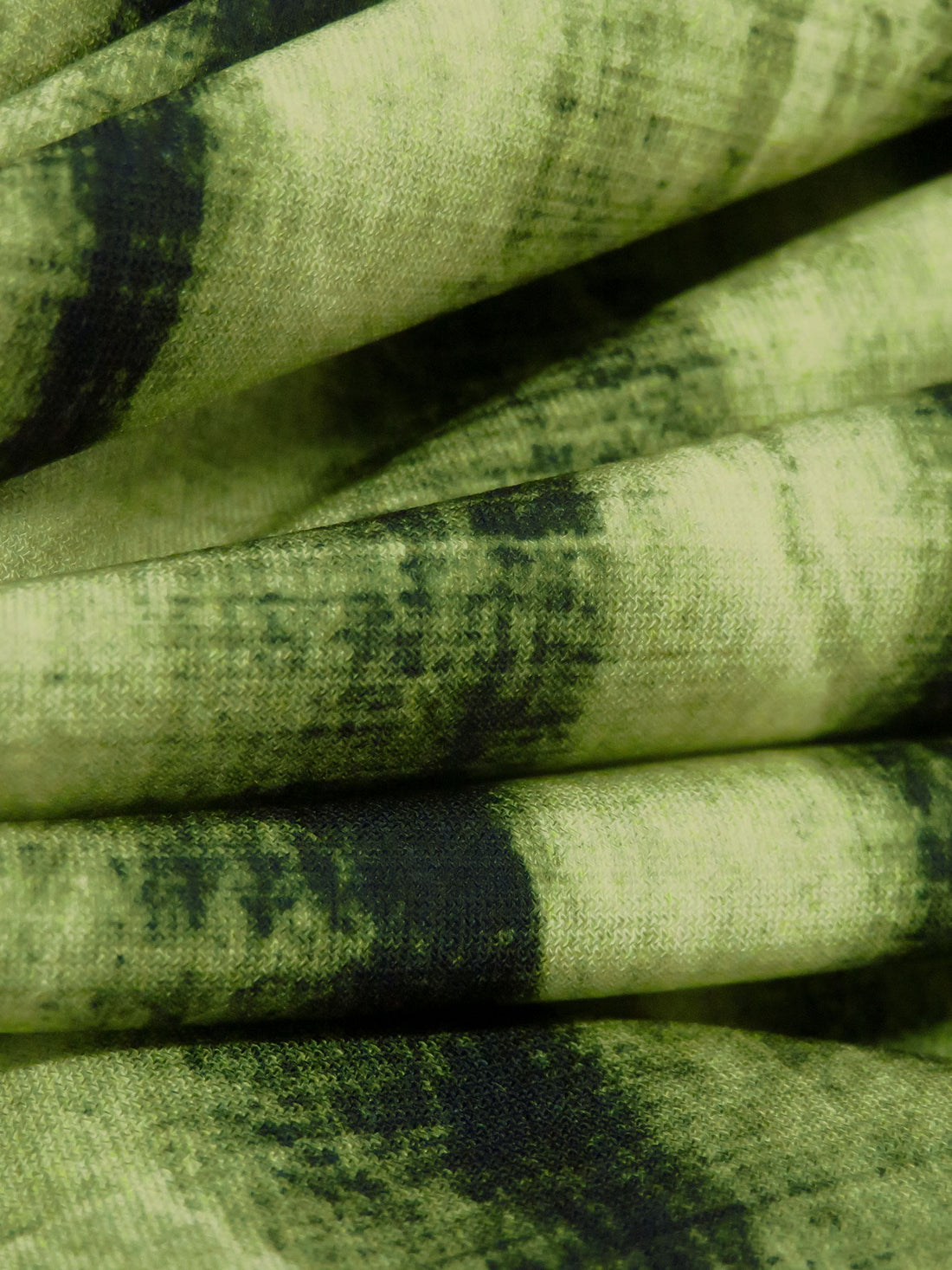 Dark Green/Pomelo/Black/Multi Polyester/Lycra Abstract Vertical Stripe Print ITY Knit - NY Designer - 58W