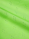 Slime Green 100% Polyester Pointelle Knit 56W