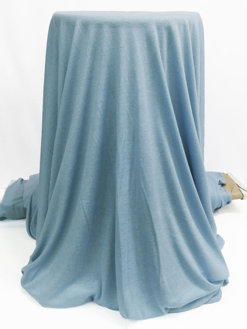 Baby Blue Rayon/Lycra Tissue Rib Knit 44W