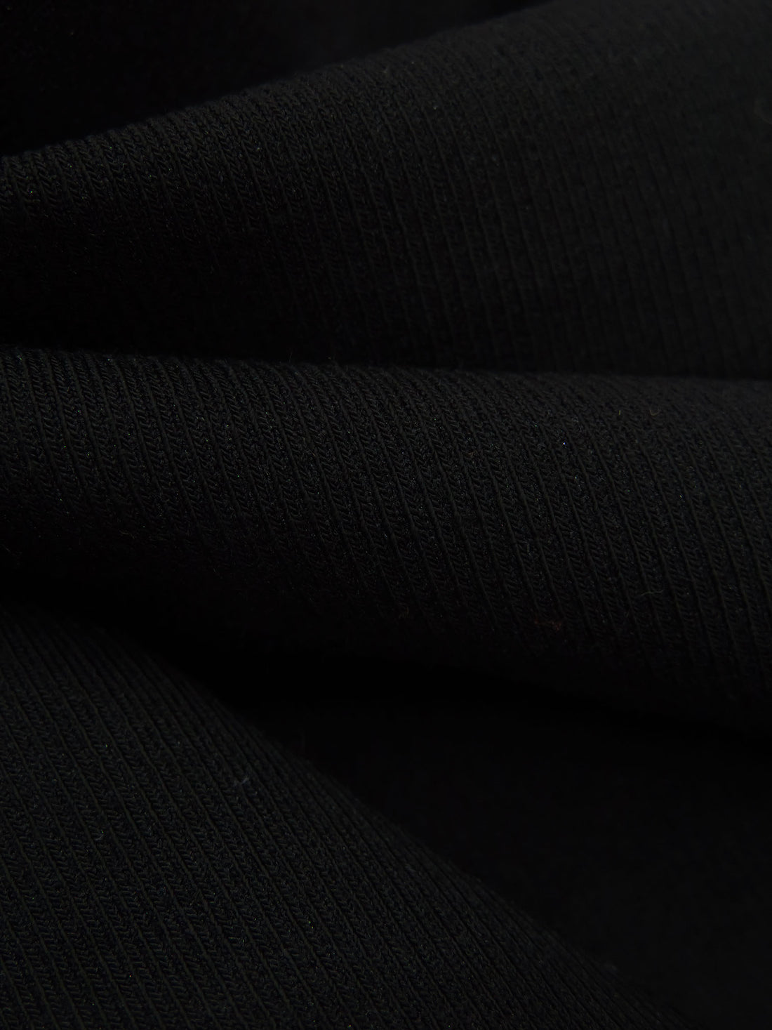 Pitch Black Rayon/Polyester/Lycra Rib Knit - NY Designer - 62W