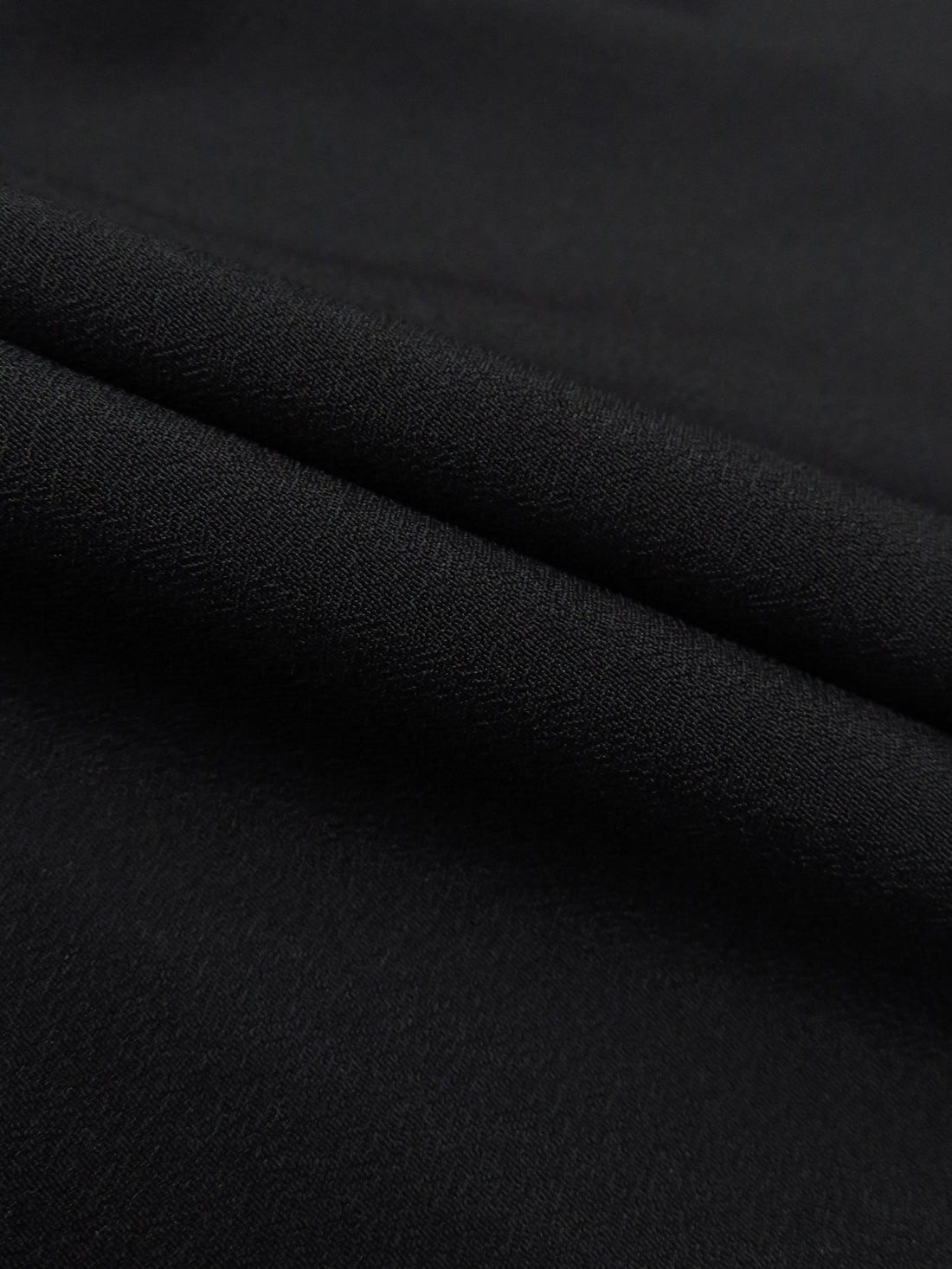 Black 100% Polyester Crepe de Chine 56W