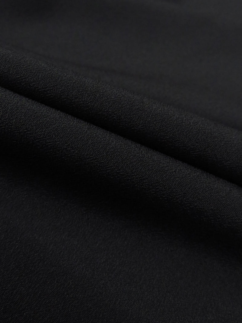 Black 100% Polyester Crepe de Chine 56W