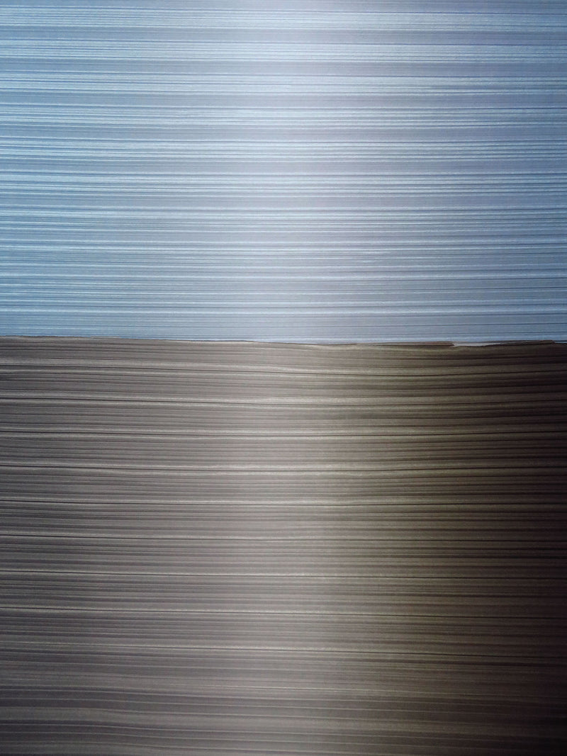 Light Cornflower/Pale Blue/Silver/Multi 100% Polyester Ombre Pleated Knit - NY Designer - 56W