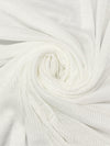 White Flour Rayon/Lycra Tissue Rib Knit 54W