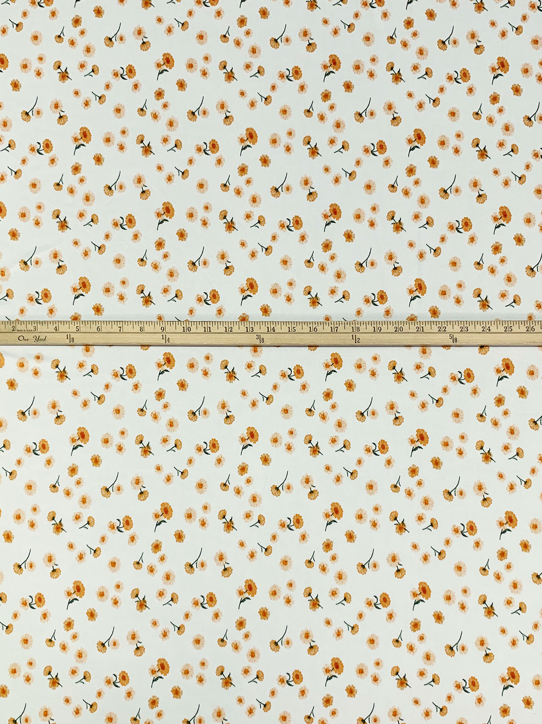 Alabaster/Harvest Gold/Multi Polyester/Lycra Floral Print Double Brushed Knit 59W