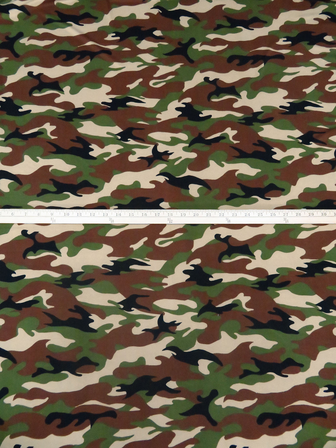 Chocolate/Black/Dark Fern Green/Multi Polyester/Lyra Camouflage Print Double Brushed Knit 59W
