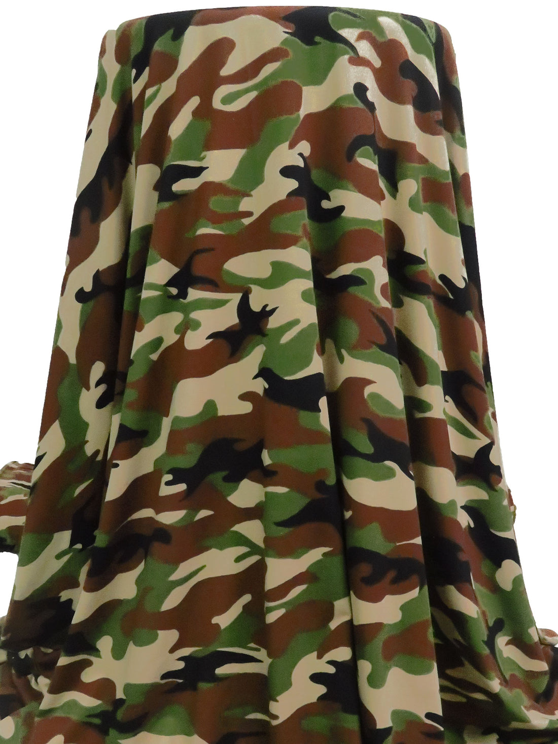Chocolate/Black/Dark Fern Green/Multi Polyester/Lyra Camouflage Print Double Brushed Knit 59W