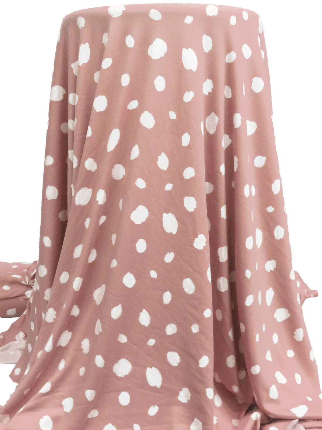 Pale Chestnut/White Polyester/Lyra Abstract Print Double Brushed Knit 63W