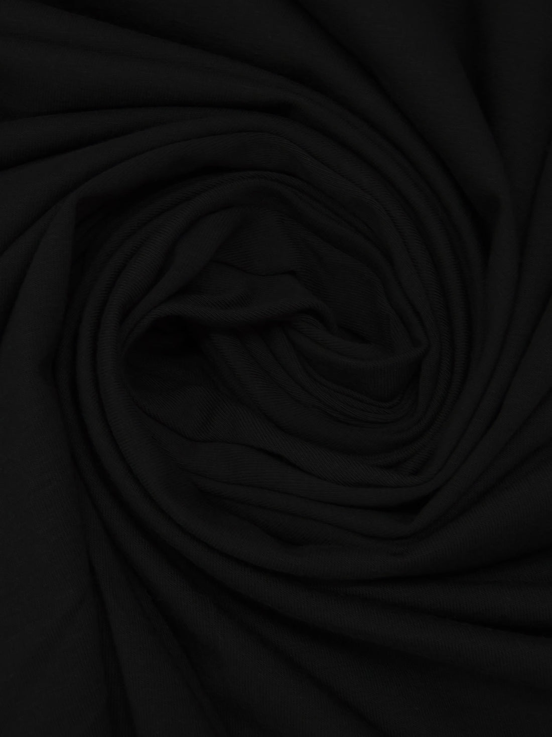 Pitch Black Cotton/Lycra Jersey Knit - NY Designer - 58W
