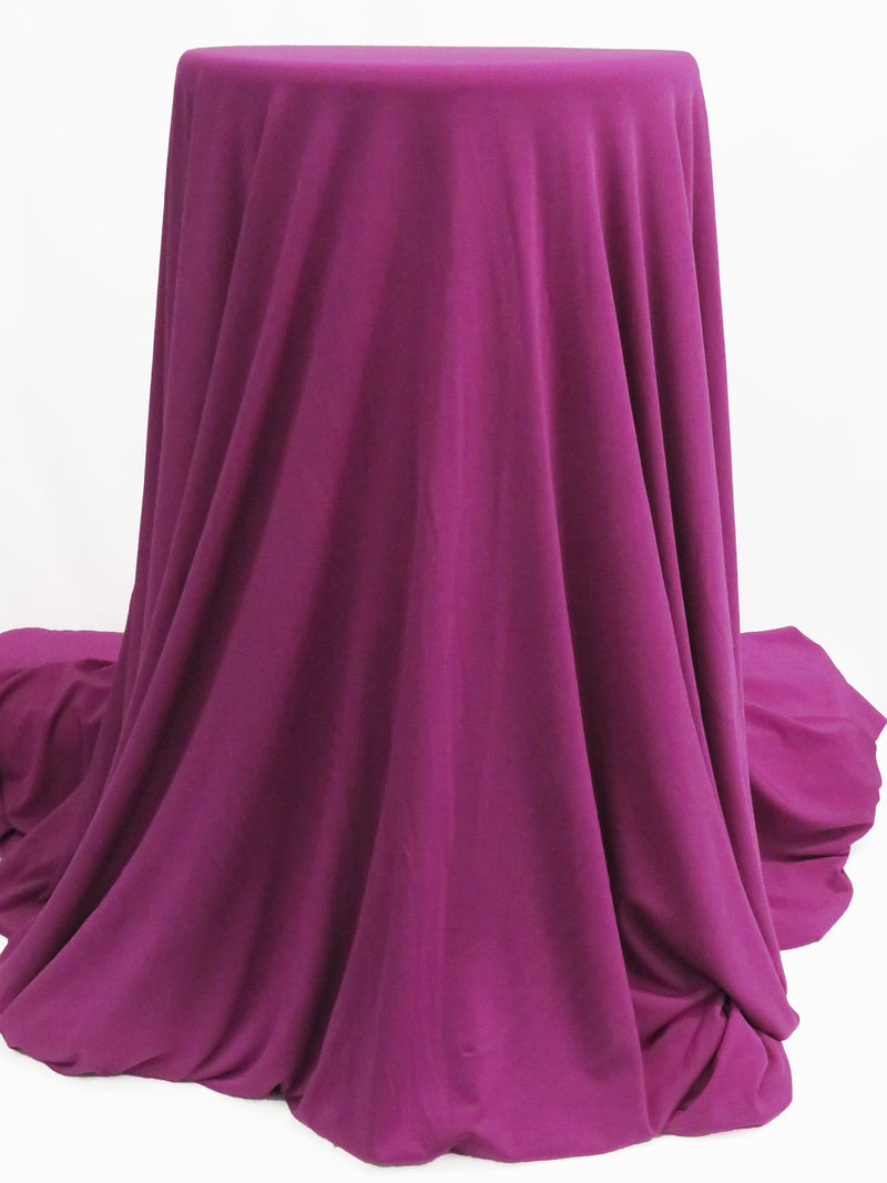 Warm Orchid Purple Polyester/Lycra ITY Knit - Famous Dress Designer - 58W