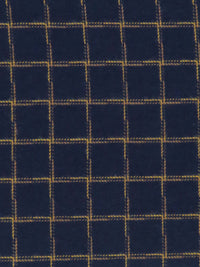 Space Blue/Goldenrod 100% Cotton Novelty Plaid Weave Flannel 58W