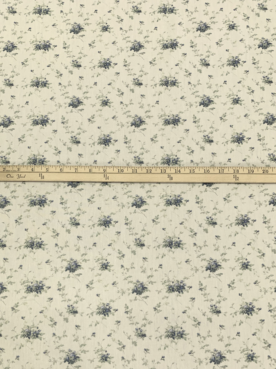 Antique Off-White/Independence Blue/Multi 100% Cotton Floral Print Shirt Weight Woven 59W