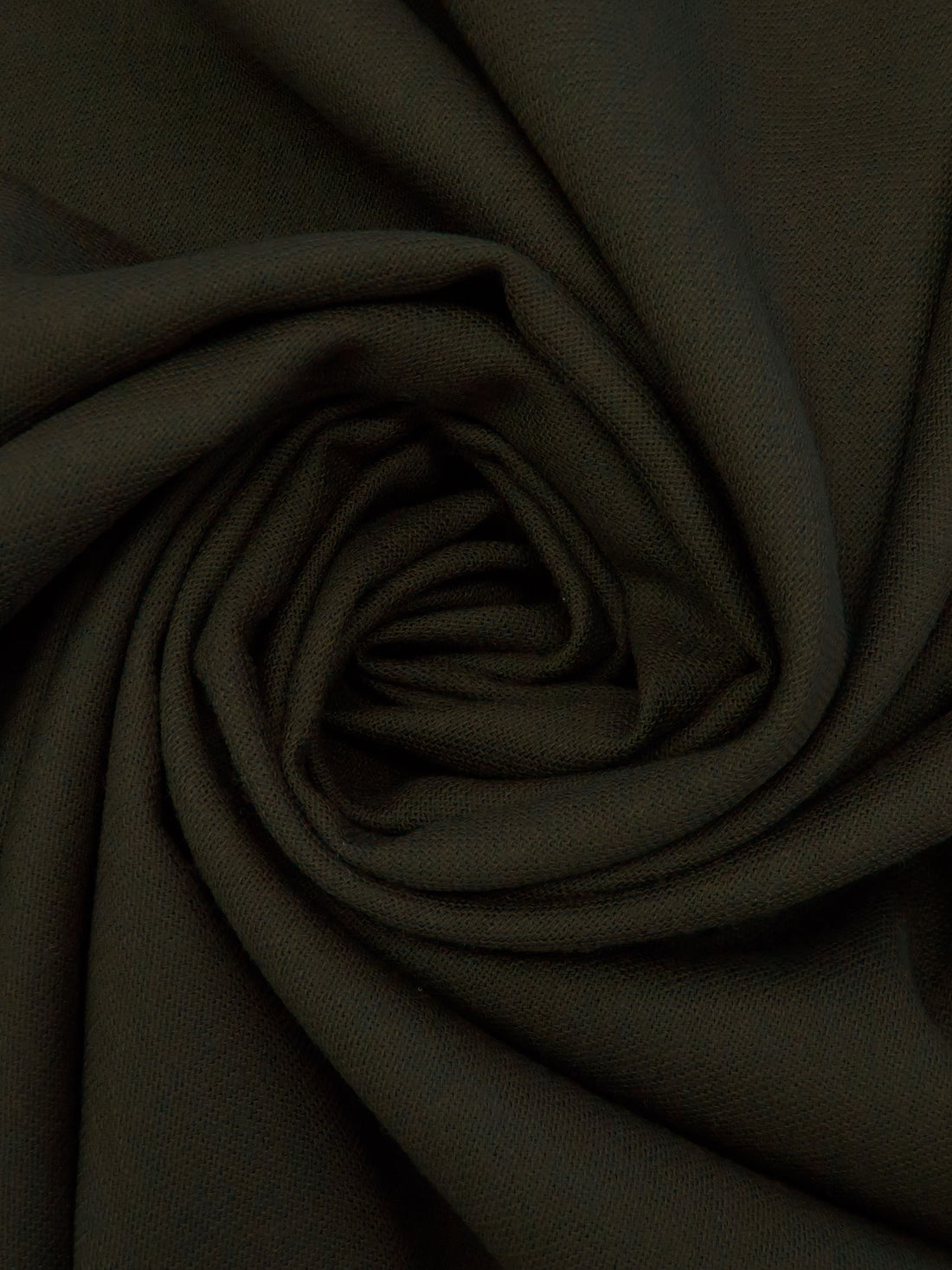 Dark Pullman Green 100% Worsted Wool Tricotine Suiting 58W