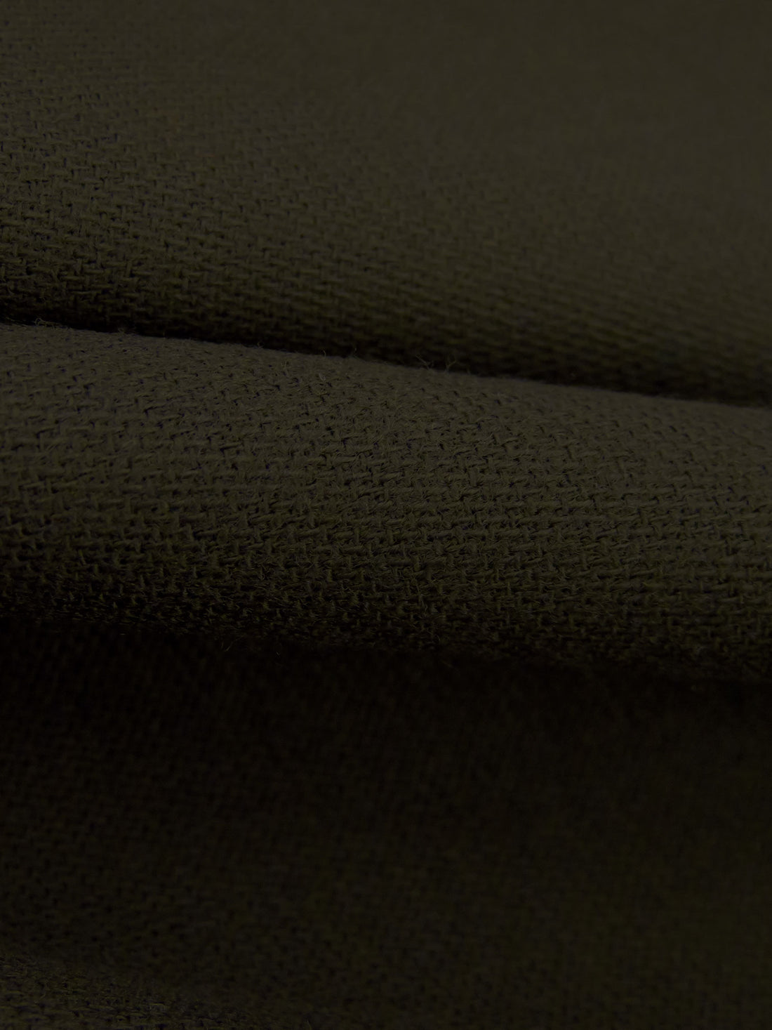 Dark Pullman Green 100% Worsted Wool Tricotine Suiting 58W