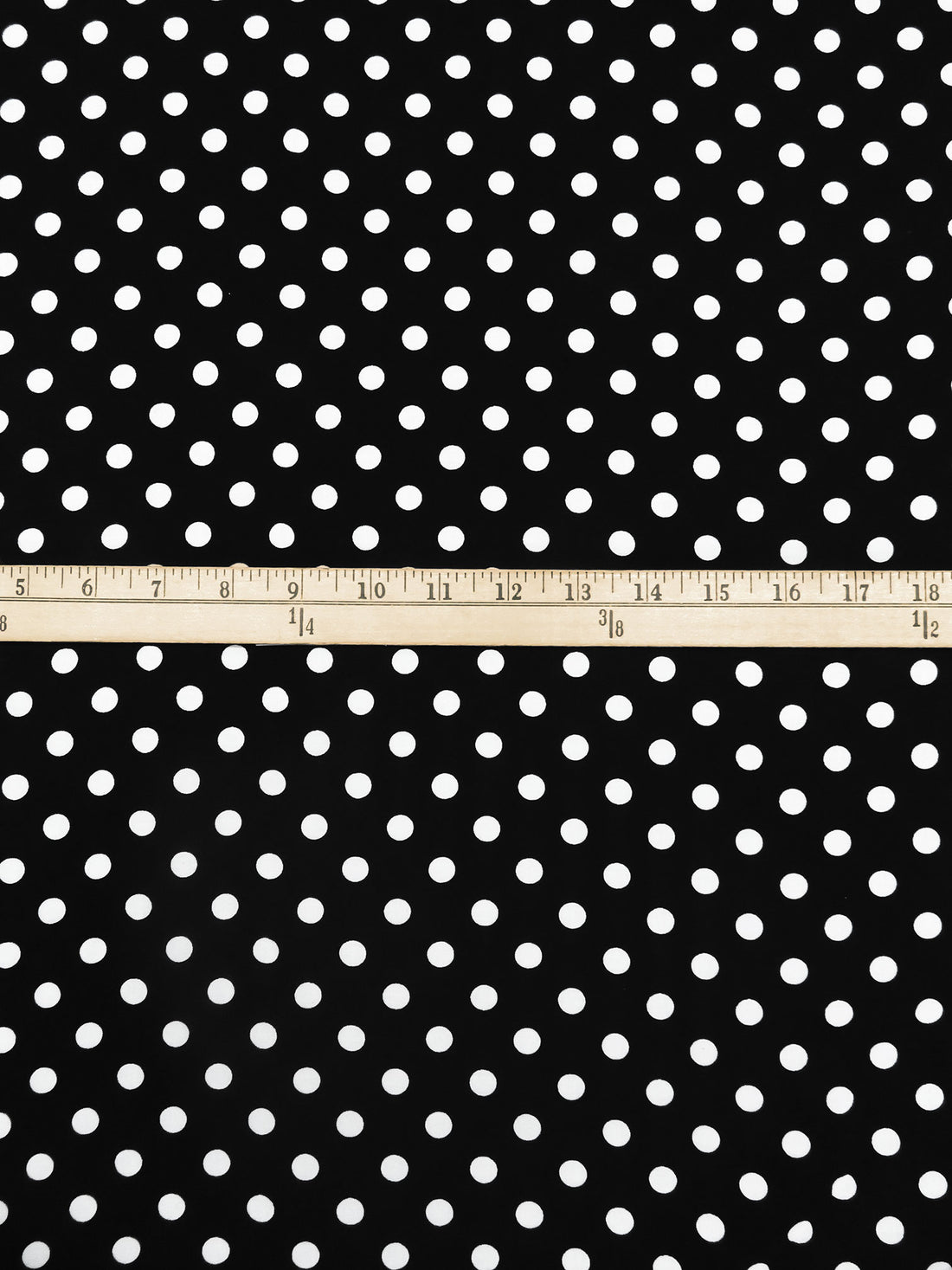 Black/White 100% Rayon Polka Dot Print Challis 54W