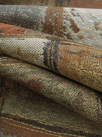 Olive/Biscuit Brown/Cinnamon/Multi Cotton/Rayon/Polyester Novelty Tile Design Tapestry Upholstery Fabric 58W