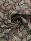 Avocado/Muted Goldenrod/Chocolate Brown/Multi 100% Polyester Novelty Leaves Design Tapestry Upholstery Fabric 58W