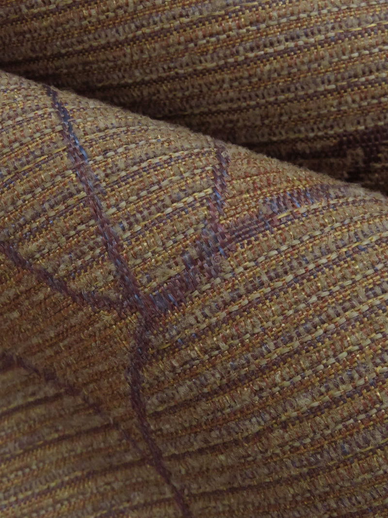 Penny Brown/Dark Royal Purple/Cinnamon/Multi Polyester/Cotton Novelty Coffee Bean Design Tapestry Upholstery Fabric 54W