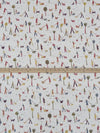 Eggshell/Crismon/Goldenrod/Multi 100% Rayon Dog Walker Design Tapestry Upholstery Fabric 54W