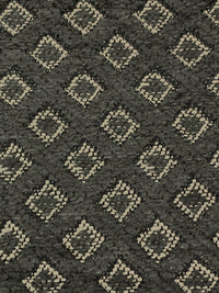 Dark Vista Gray/Light Taupe/Black 100% Polyester Diamond Weave Design Chenille Tapestry Upholstery Fabric 56W