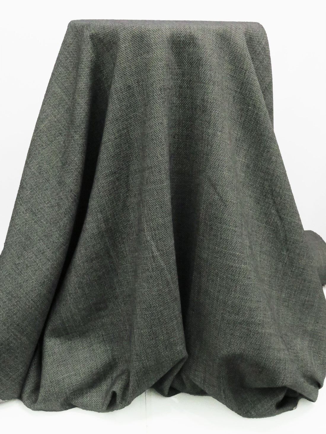 Pewter Gray/Black/Pale Gray 100% Worsted Wool Tweed Novelty Weave Suiting 60W