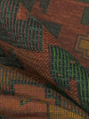 Dark Goldenrod/Chestnut/Multi Polyester/Cotton Southwestern Design Tapestry Upholstery Fabric 56W