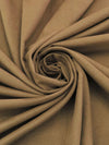 Camel Brown 100% Polyester Suede Suiting 54W