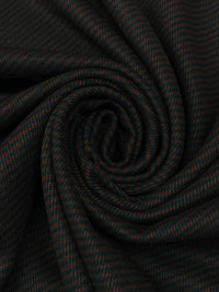 Dark Regal Red/Onyx Black Polyester/Wool Twill Weave Coating 58W