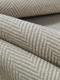 Oatmeal/Shortbread 100% Wool Herringbone Weave Suiting 60W
