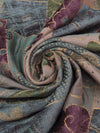 Taupe/Forest Green/Vegas Gold/Multi Polyester/Rayon Patchwork Floral Design Chenille Tapestry Upholstery Fabric 54W