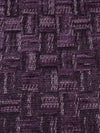 Royal Grape/Black/Dusty Gray 100% Polyester Basketweave Design Chenille Tapestry Upholstery Fabric 56W