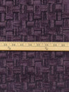 Royal Grape/Black/Dusty Gray 100% Polyester Basketweave Design Chenille Tapestry Upholstery Fabric 56W