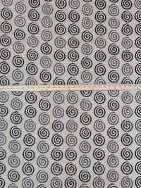 Tan/Dark Sapphire/Pewter Gray 100% Polyester Swirl Design Chenille Tapestry Upholstery Fabric 54W