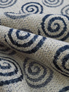 Tan/Dark Sapphire/Pewter Gray 100% Polyester Swirl Design Chenille Tapestry Upholstery Fabric 54W