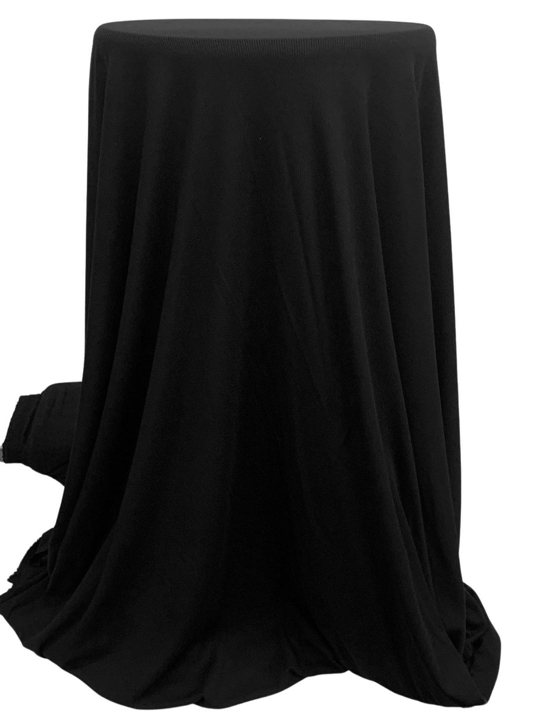 Black/Dark Gray Rayon/Spandex Double Faced 2x1 Rib Knit 49W