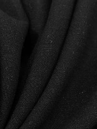 Black Linen/Cotton Laundered Linen Shirt Weight Woven - NY Designer - 52W