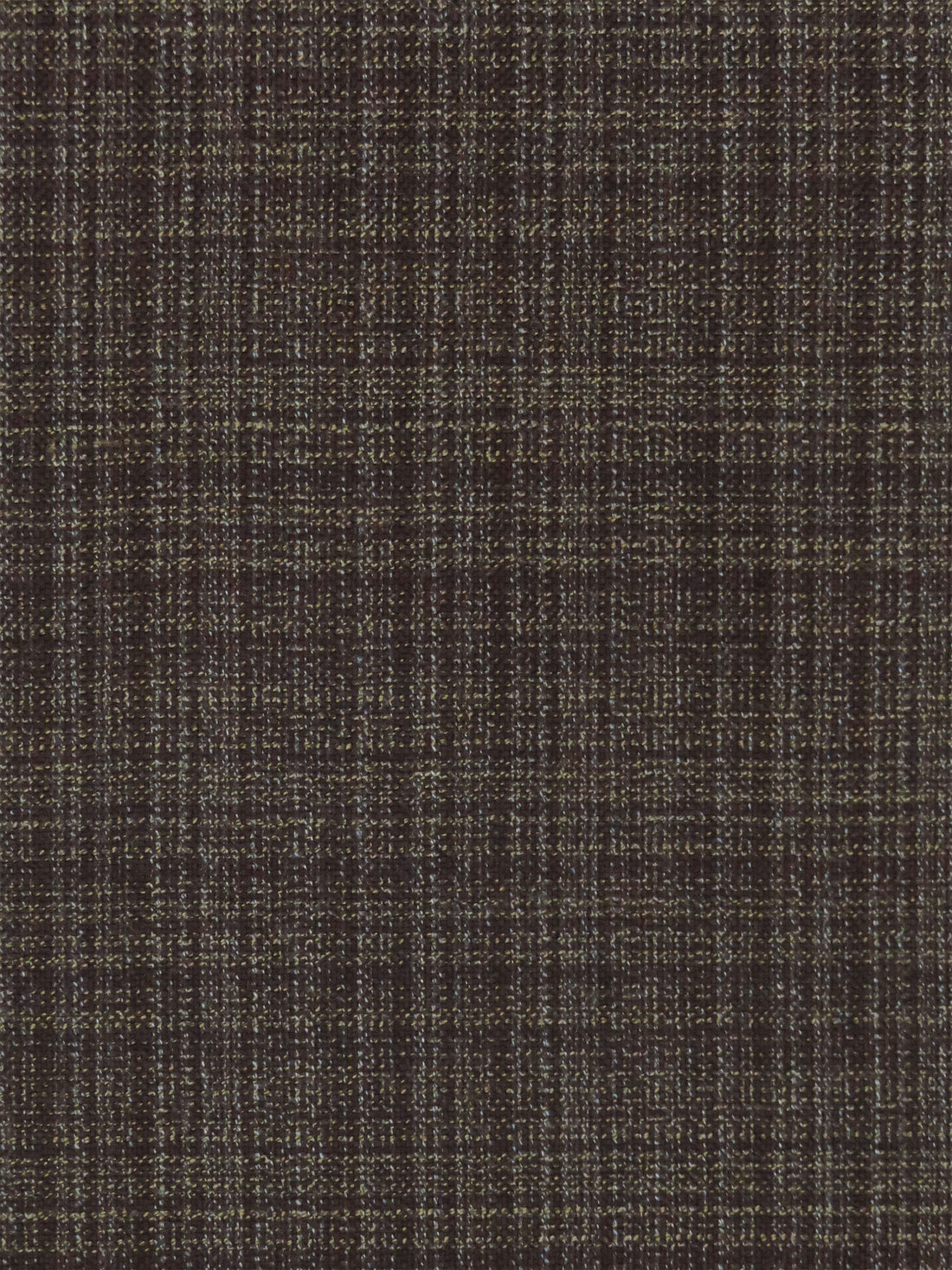 Dark Mahogany/Lead Gray/Latte Brown 100% Worsted Wool Plaid Tweed Suiting 60W