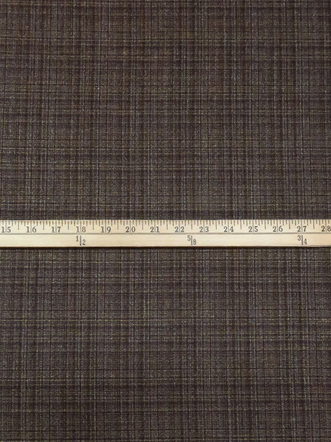 Dark Mahogany/Lead Gray/Latte Brown 100% Worsted Wool Plaid Tweed Suiting 60W