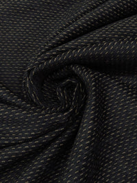 Cast Iron Black/Willow Brown Polyester/Cotton/Rayon Horizontal Dashed Stripe Chenille Tapestry Upholstery Fabric 54W