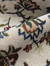 Eggshell/Sapphire/Dark Crimson/Multi Polyester/Cotton/Rayon Ornate Floral Design Tapestry Upholstery Fabric 56W