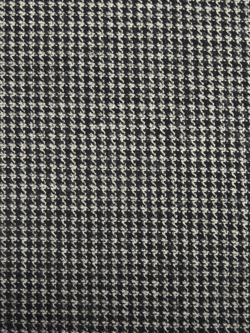 Black/Dark Gray/Almond 100% Worsted Wool Micro Houndstooth Suiting 60W