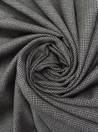 Black/Dark Gray/Almond 100% Worsted Wool Micro Houndstooth Suiting 60W