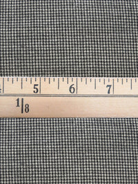 Black/Dark Gray/Almond 100% Worsted Wool Micro Houndstooth Suiting 60W