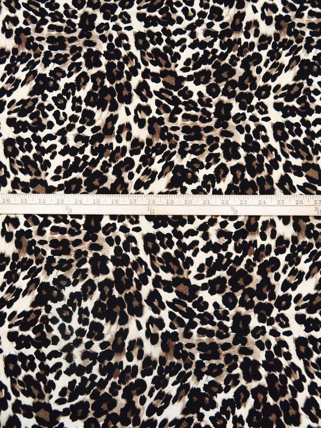 Dark Brown/Black/Almond/Multi Polyester/Lycra Animal Spot Print Brushed Jersey Knit 62W